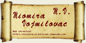Miomira Vojmilovac vizit kartica